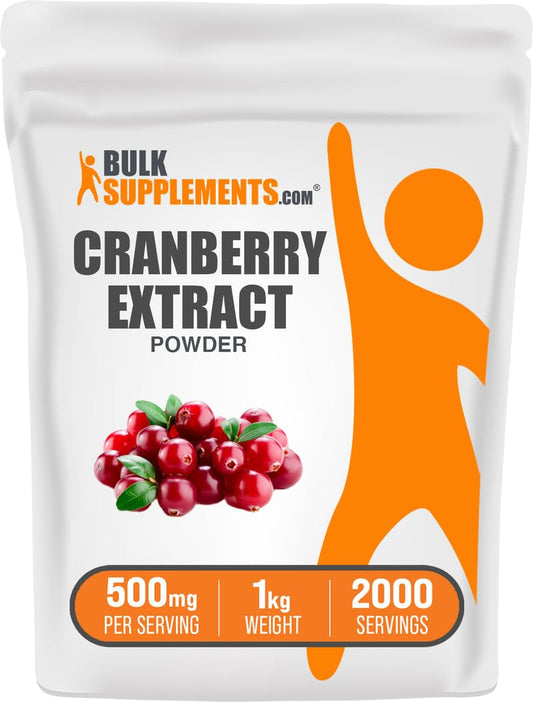 BulkSupplements Cranberry Extract Powder – 500mg/Serving, 1kg, Vegan & Gluten Free BritishVita | Premium UK Vitamins & Wellness Supplements