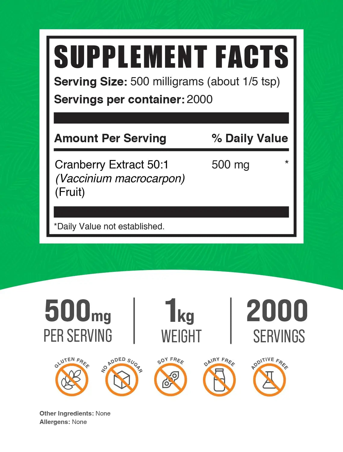BulkSupplements Cranberry Extract Powder – 500mg/Serving, 1kg, Vegan & Gluten Free BritishVita | Premium UK Vitamins & Wellness Supplements