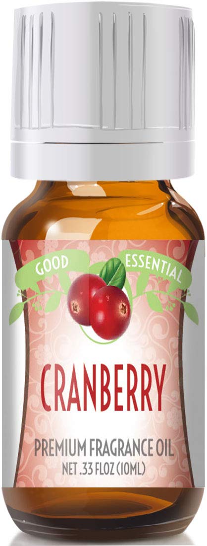 Good Essential Professional Cranberry Fragrance Oil 10ml (0.33 fl oz) for Diffusers, Candles, Soaps, Lotions, Perfume, Candle Making Scent - Soap Making Scents