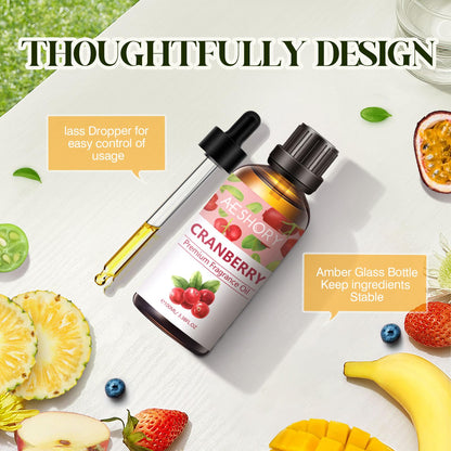 Cranberry Fragrance Oil 100ml (3.38 FL OZ) – Aromatherapy for Diffusers, Massage & DIY
