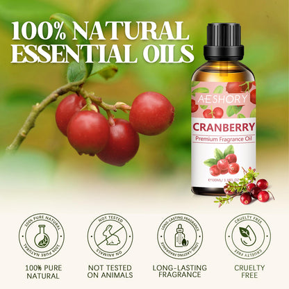 Cranberry Fragrance Oil 100ml (3.38 FL OZ) – Aromatherapy for Diffusers, Massage & DIY