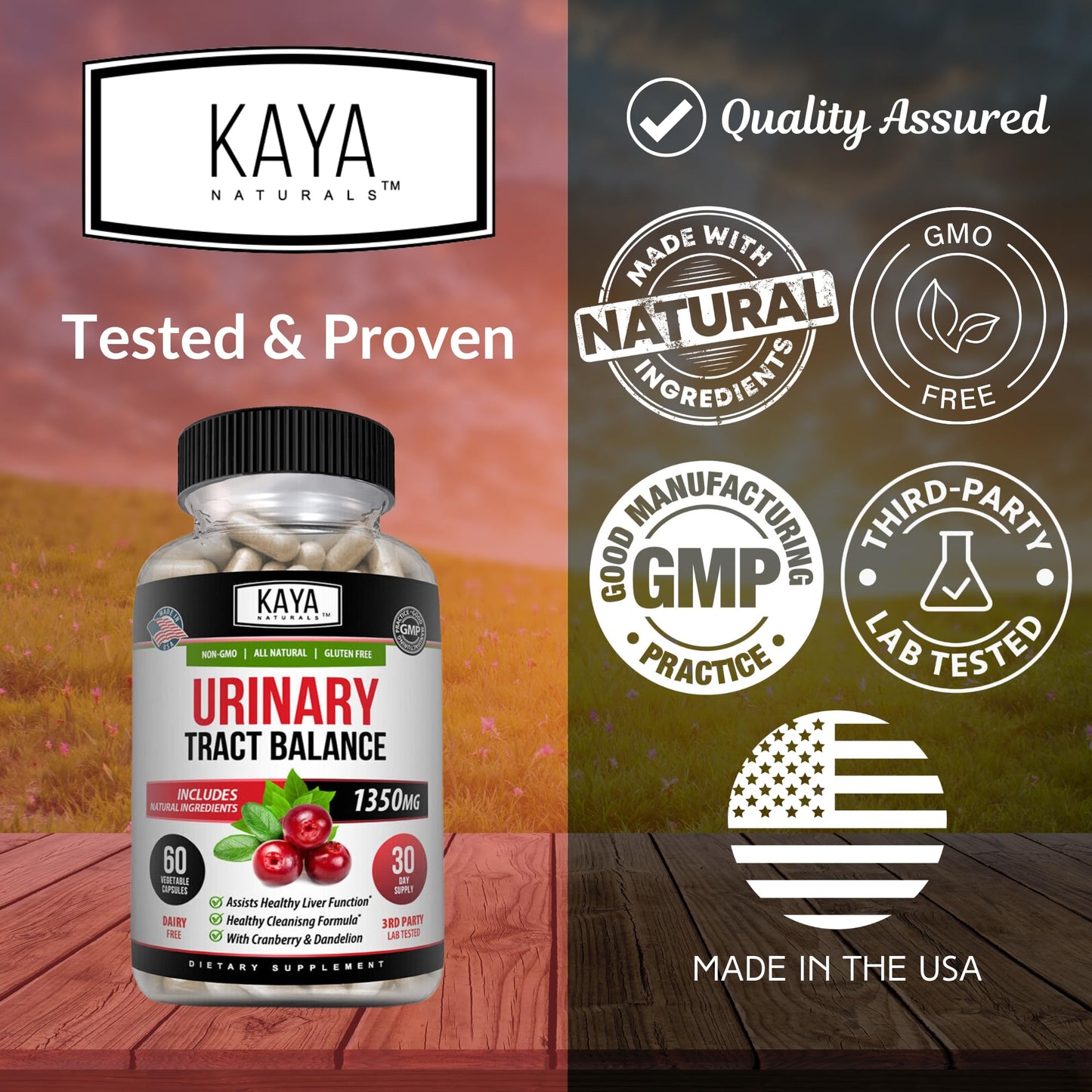 Kaya Naturals D-Mannose 60 Veggie Capsules (Pack of 2) | Urinary Tract & Bladder Health
