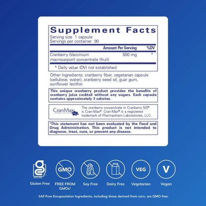 Pure Encapsulations Cranberry NS | Hypoallergenic Urinary Tract Health Support | 90 Capsules BritishVita | Premium UK Vitamins & Wellness Supplements