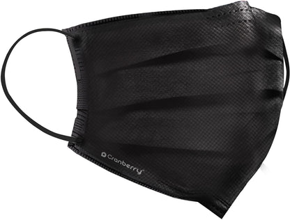 Cranberry USA C2900K Cranberry Carbon Earloop Face Masks, Black – Pack of 50 | ASTM Level 3