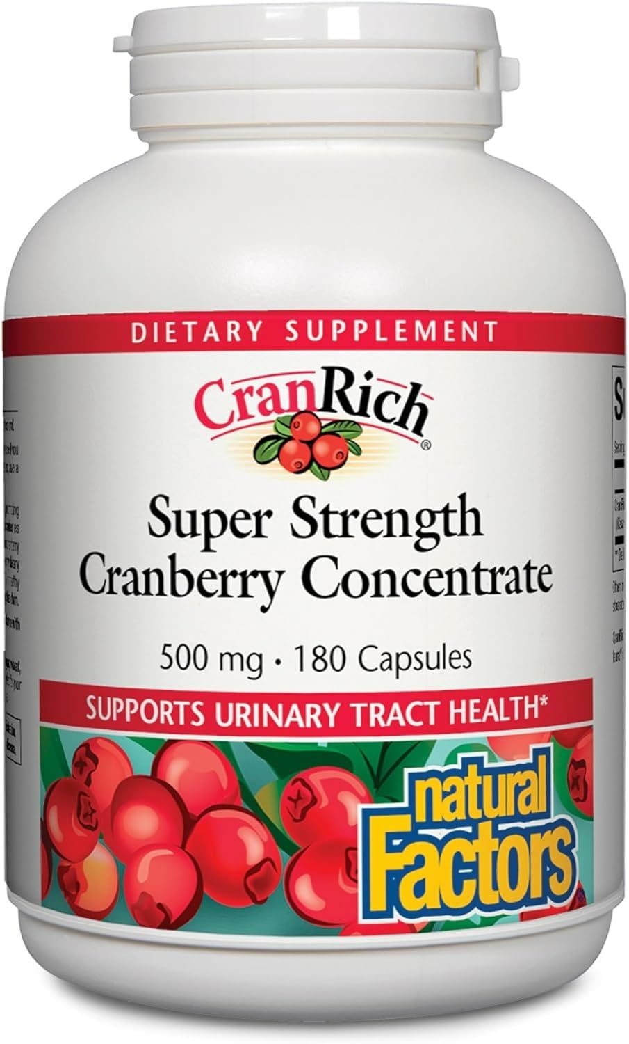 Natural Factors CranRich Cranberry Concentrate – Antioxidant & Urinary Tract Health (180 Capsules)