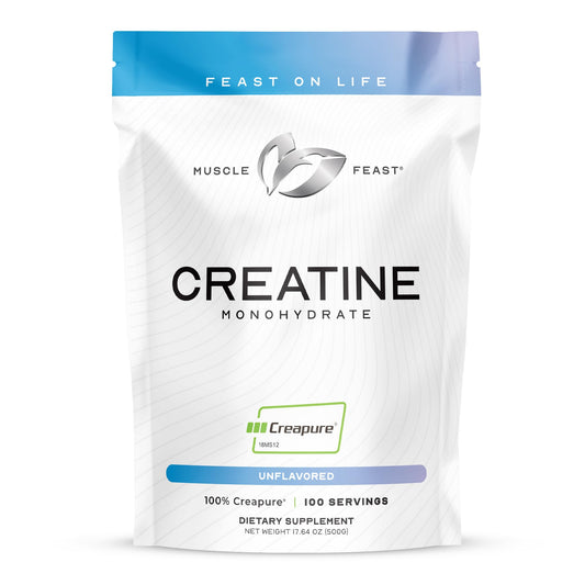 Muscle Feast Creapure Creatine Monohydrate Powder – Unflavored, Vegan & Gluten-Free, 500g BritishVita | Premium UK Vitamins & Wellness Supplements