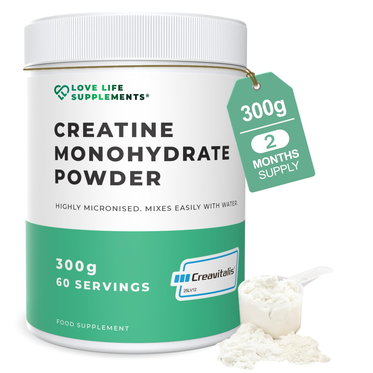 Love Life Supplements Creapure® Creatine Monohydrate – 150 Capsules, 1 g per Capsule | Muscle & Strength