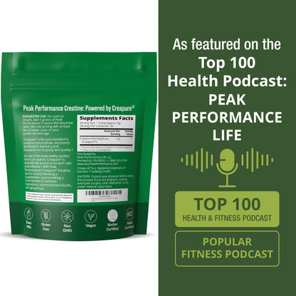 Creapure Creatine Monohydrate Powder – Ultra High Purity, German Made, Unflavored