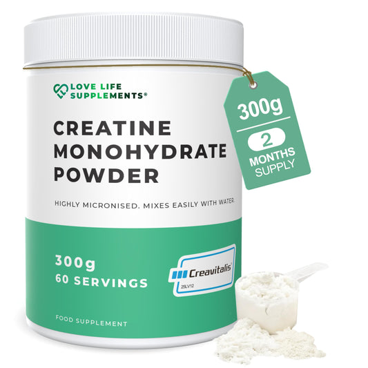 Creapure Creatine Monohydrate Powder 300g – 60 Servings (Vegan) BritishVita | Premium UK Vitamins & Wellness Supplements