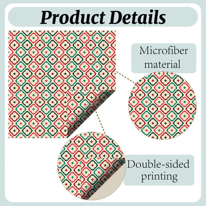 CREATCABIN 6 Packs Christmas Glasses Cleaning Cloths – Suede Fiber Microfiber Cloths, 6 x 6 Inch