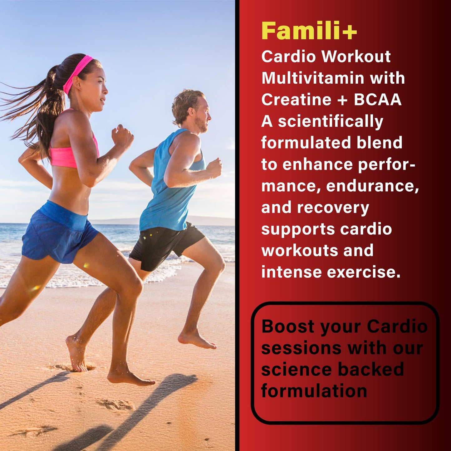Multivitamin with Creatine & BCAA for Cardio & Recovery | Heart & Muscle Protect