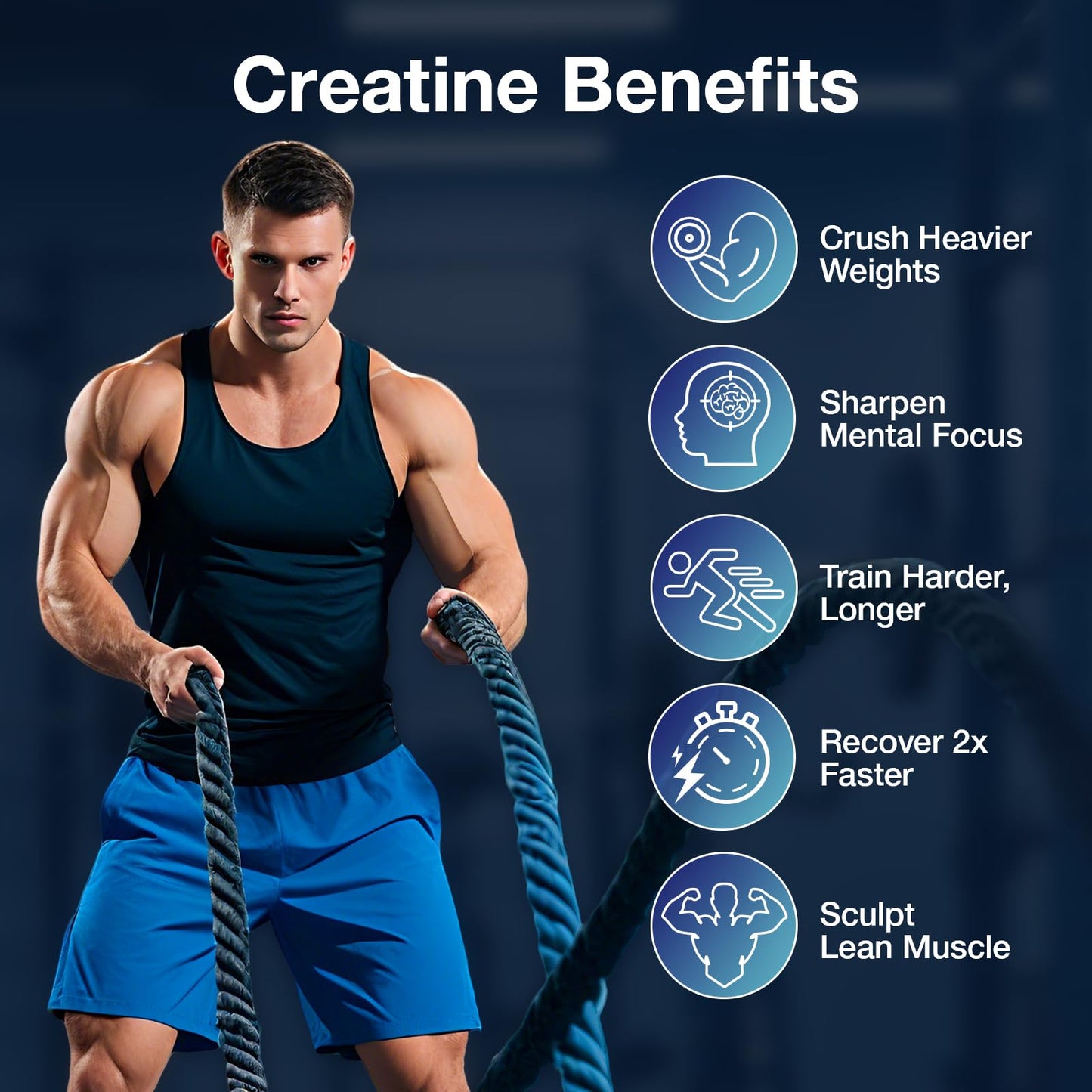 Creatine Gummies 5g Monohydrate – Vegan, Low Sugar, 2 Pack
