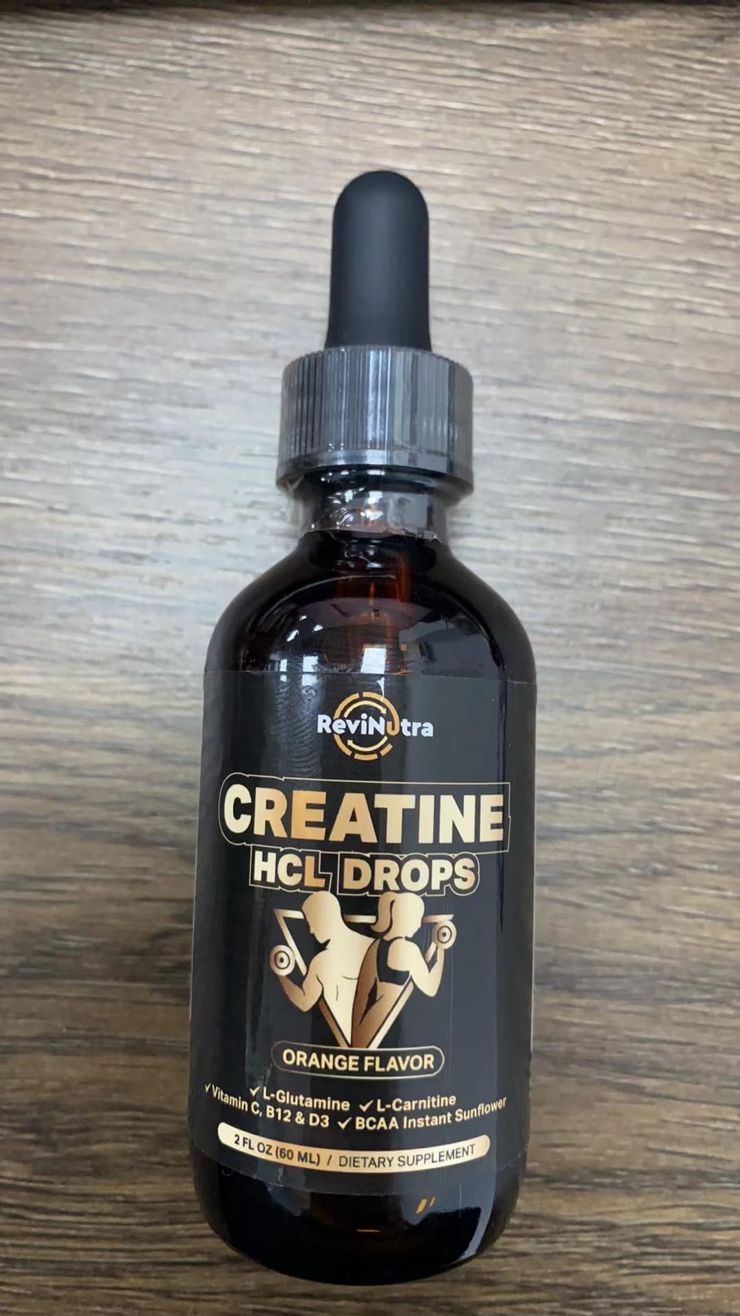 Creatine HCl Liquid Drops 1500mg – High Absorption, Orange Flavor | 2 fl oz