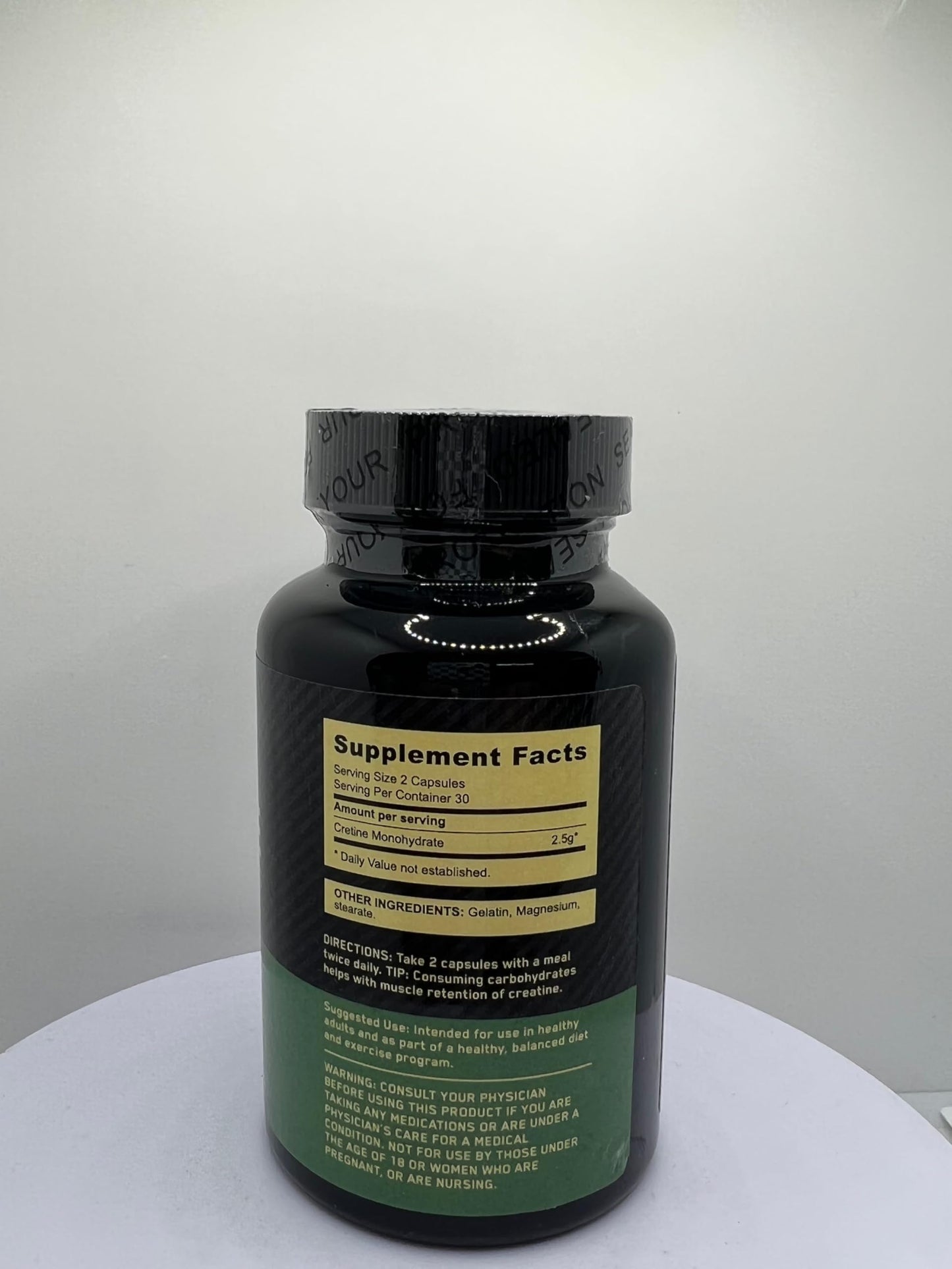 Micronized Creatine Monohydrate Capsules – 2.5g, 60 Count for Muscle Building