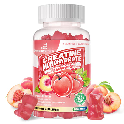 Creatine Monohydrate Gummies Complex – 90 Peach, Sugar Free