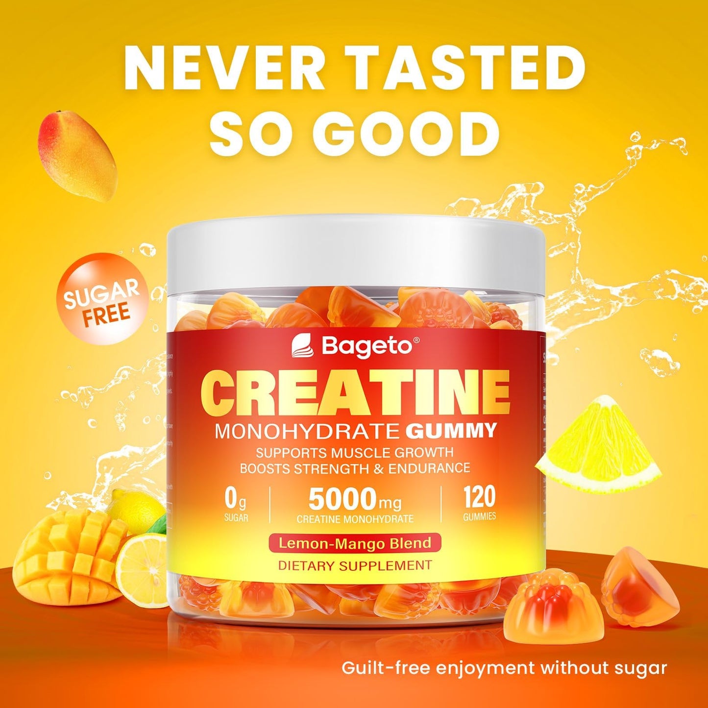 Creatine Monohydrate Gummies 5000mg – 120 Count for Muscle Growth & Recovery