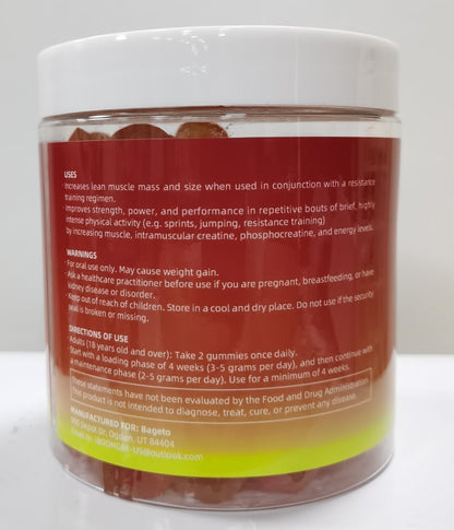 Creatine Monohydrate Gummies 5000mg – 120 Count for Muscle Growth & Recovery