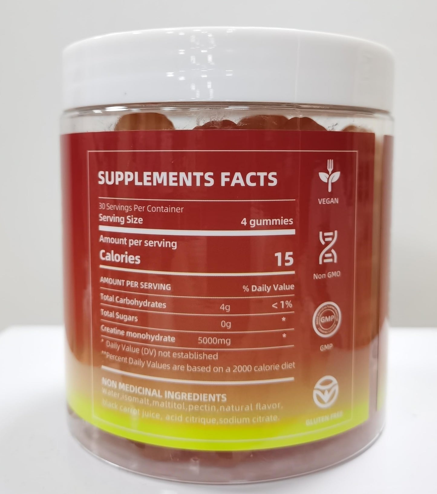 Creatine Monohydrate Gummies 5000mg – 120 Count for Muscle Growth & Recovery