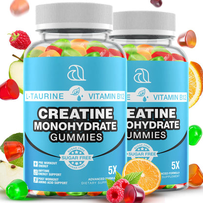 Creatine Monohydrate Gummies 5g for Men & Women – 2 Pack