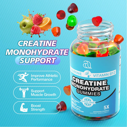 Creatine Monohydrate Gummies 5g for Men & Women – 2 Pack