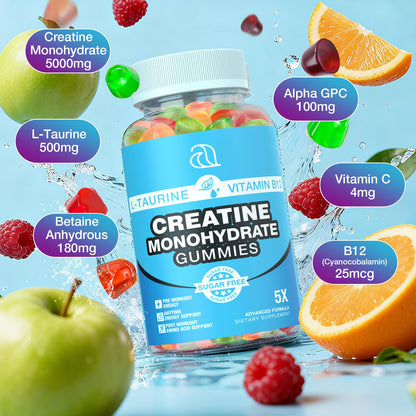 Creatine Monohydrate Gummies 5g for Men & Women – 2 Pack