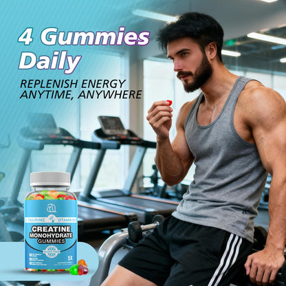 Creatine Monohydrate Gummies 5g for Men & Women – 2 Pack