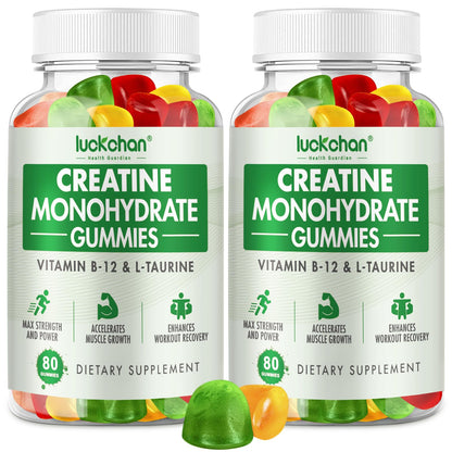 Creatine Monohydrate Gummies 5g – Pre-Workout Muscle Builder for Women & Men (160 Count)