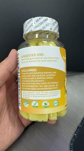 Creatine Monohydrate Gummies Complex – 6400mg per Serving, L-Taurine & Vitamin B12, Sugar Free Pineapple 90 Gummies