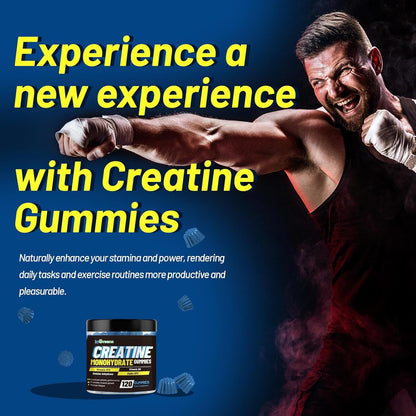 Creatine Monohydrate Gummies 6g – Energy, Strength & Muscle (120 Count)