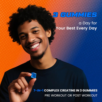 Creatine Monohydrate Gummies Complex 8000mg – Pre-Workout, Sugar-Free, 120pcs