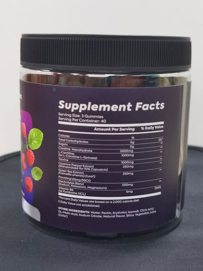 Creatine Monohydrate Gummies Complex 8000mg – 120ct | Men & Women, Pre-Workout