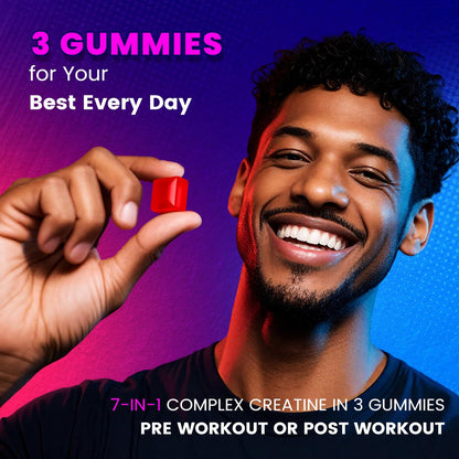 Creatine Monohydrate Gummies Complex 8000mg – 120ct | Men & Women, Pre-Workout