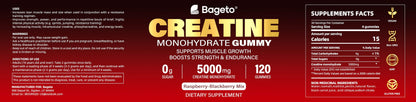 Creatine Monohydrate Gummies 5000mg – 120 Count | Strength & Recovery