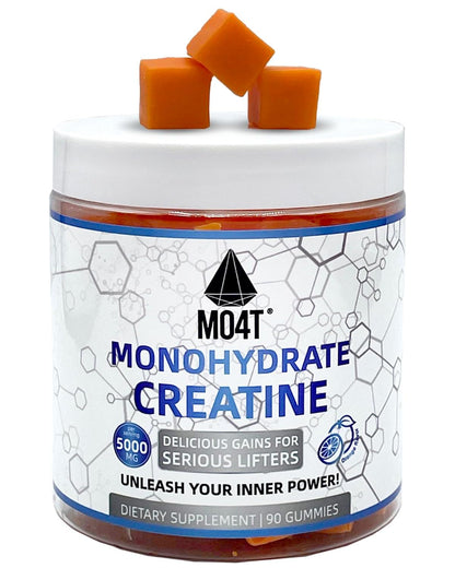 Creatine Monohydrate Gummies 5000 mg - Sugar Free Orange Flavor | Men & Women
