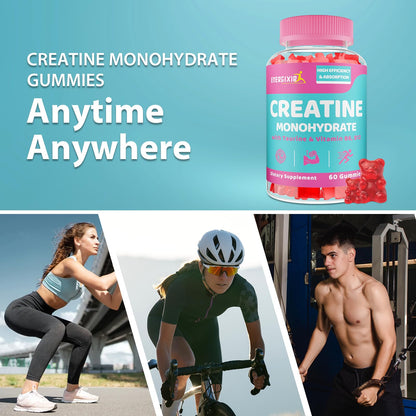 Creatine Monohydrate Gummies for Women – 60 Count | No Bloating, Taurine & B6