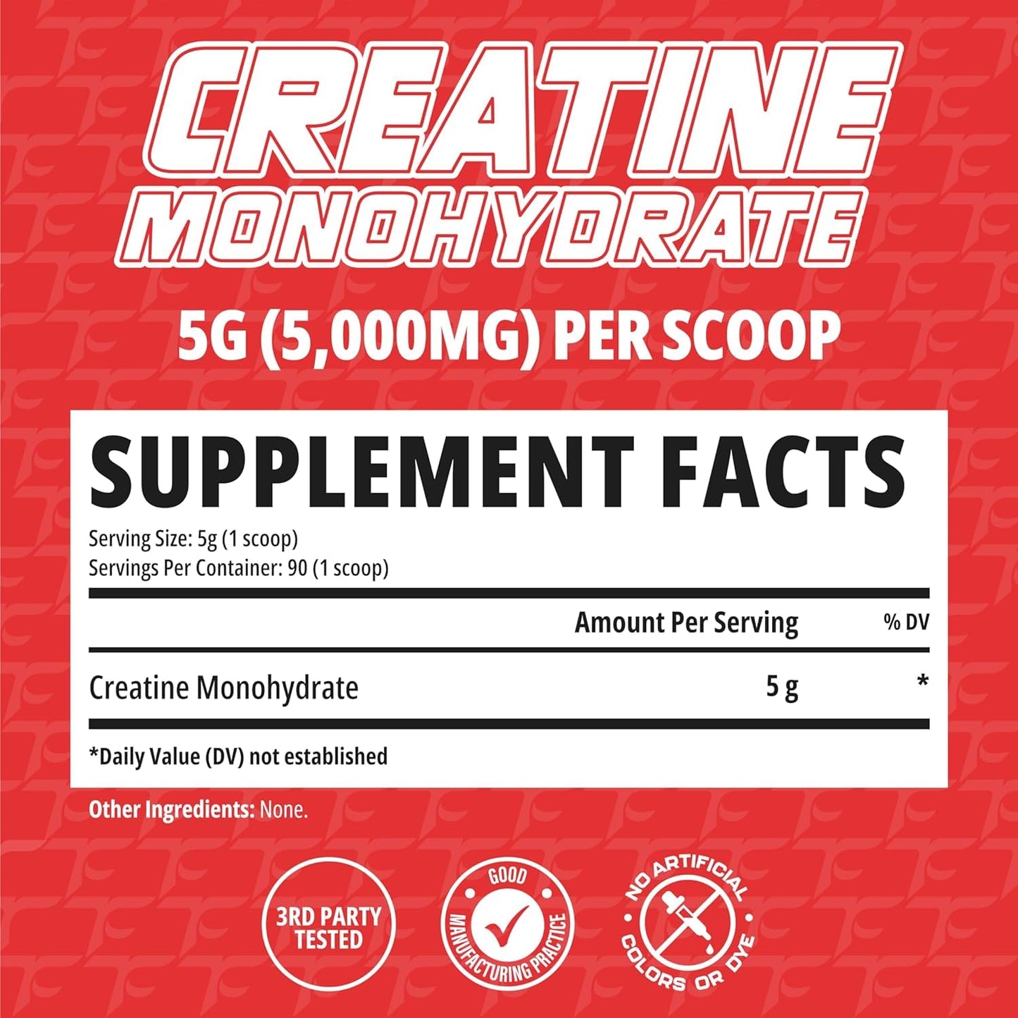 TC Nutrition Creatine Monohydrate Powder – 90 Servings (450g) 5g Per Serving