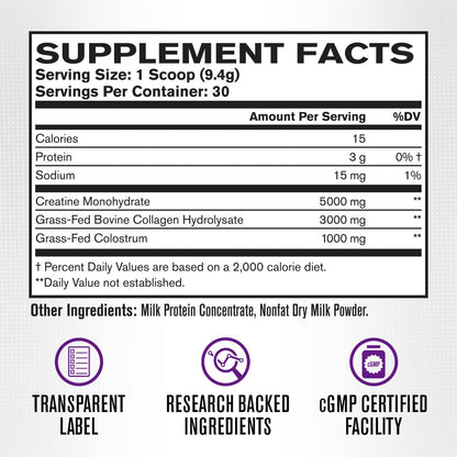 Jacked Factory Creatine for Women – Creatine Monohydrate + Collagen
