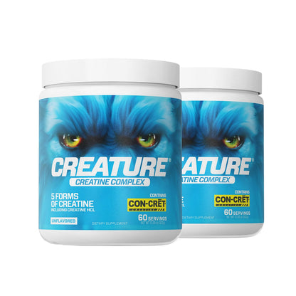 CREATURE Creatine Complex: 5 Creatine Types, Unflavored 300g Pack of 2