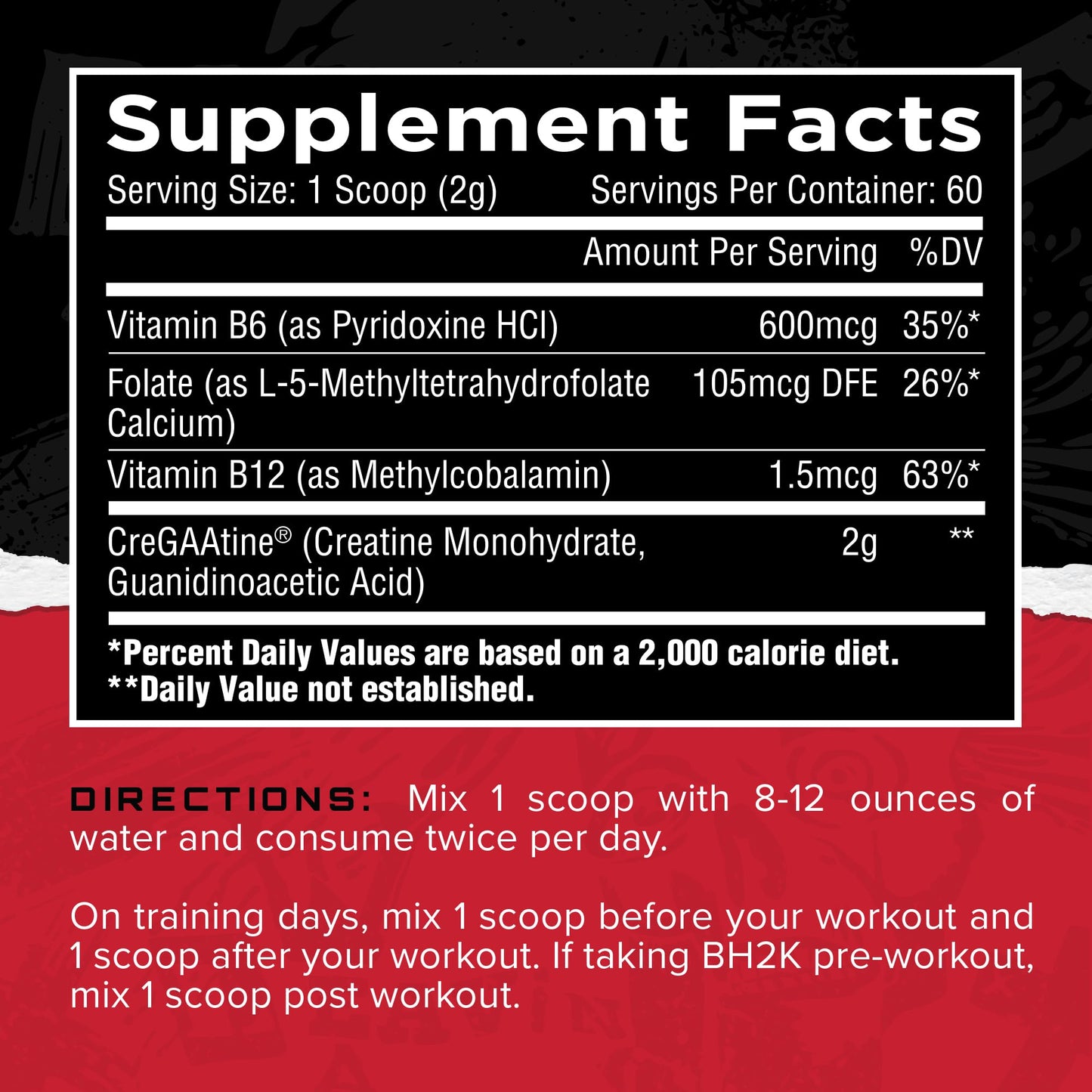 CreGAAtine Optimized Creatine Monohydrate + GAA | Muscle Build, Strength & Recovery | 60 Servings (Unflavored)
