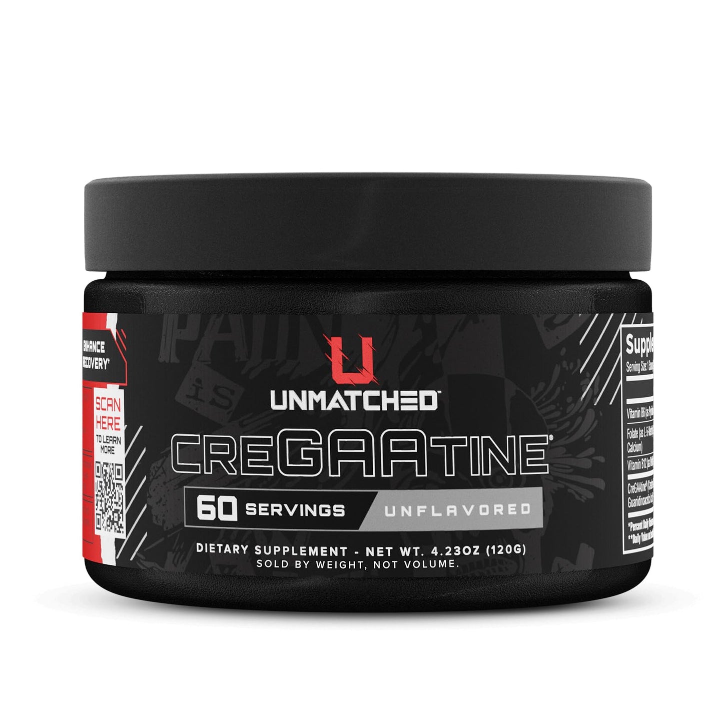 CreGAAtine Optimized Creatine Monohydrate + GAA | Muscle Build, Strength & Recovery | 60 Servings (Unflavored)