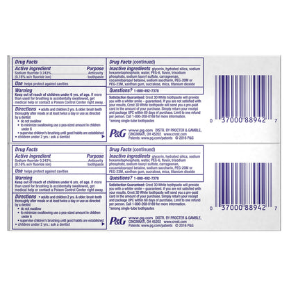 Crest 3D Brilliance Vibrant Peppermint Teeth Whitening Toothpaste – 2 Count