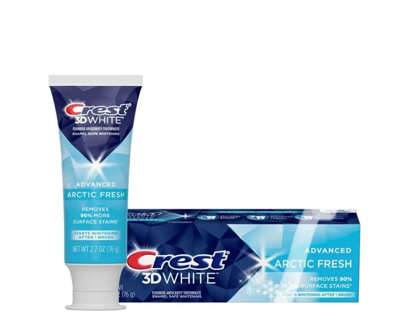 Crest 3D White Advanced Whitening Toothpaste Arctic Fresh 2.7 oz Value 2 Pack