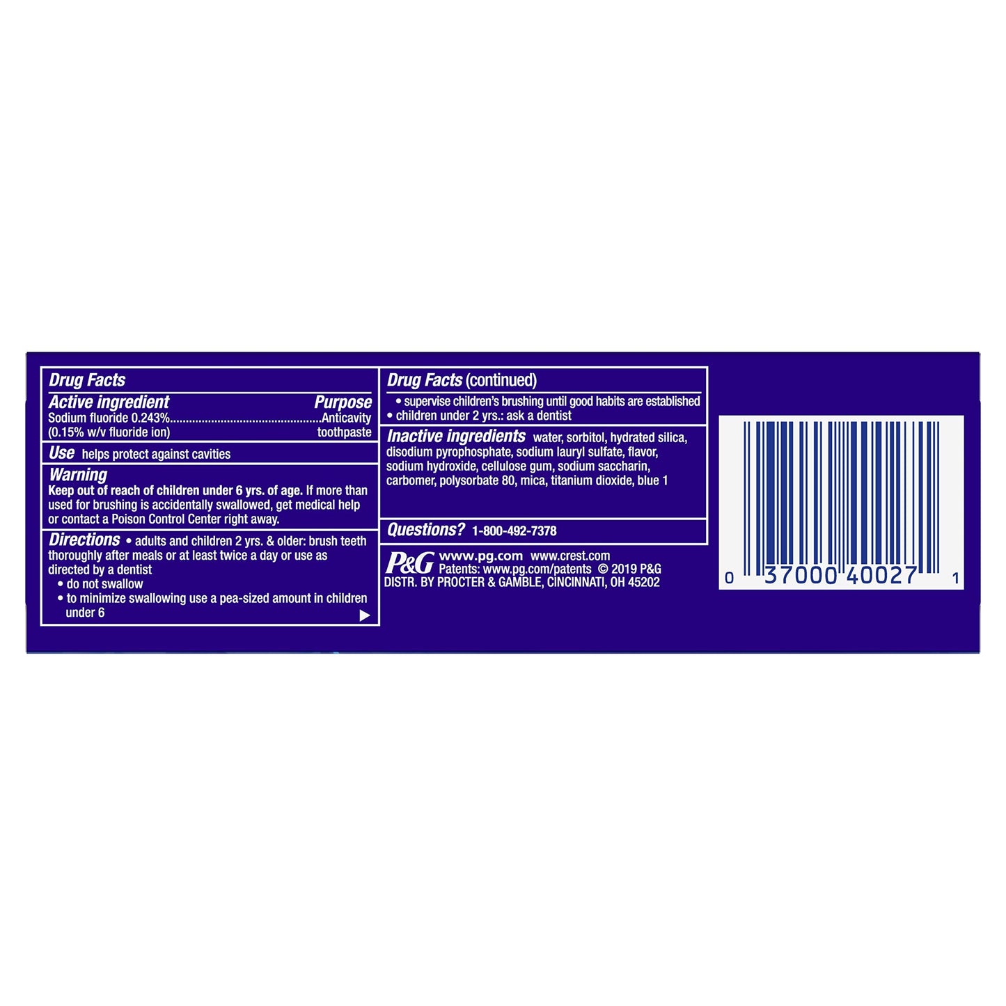 Crest 3D White Arctic Fresh Whitening Toothpaste – 3.0 oz