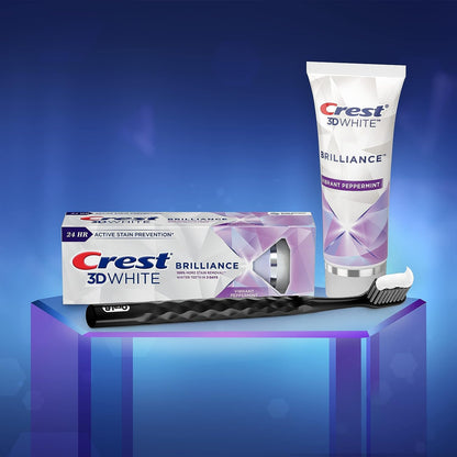Crest 3D White Brilliance Toothpaste – Vibrant Peppermint – 3.5 oz (Pack of 3)