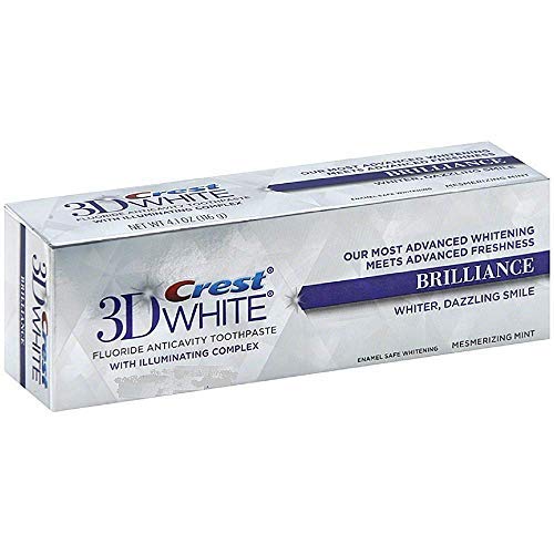Crest 3D White Fluoride Anticavity Toothpaste 0.85 oz – Pack of 2 | Whitening & Enamel Protection