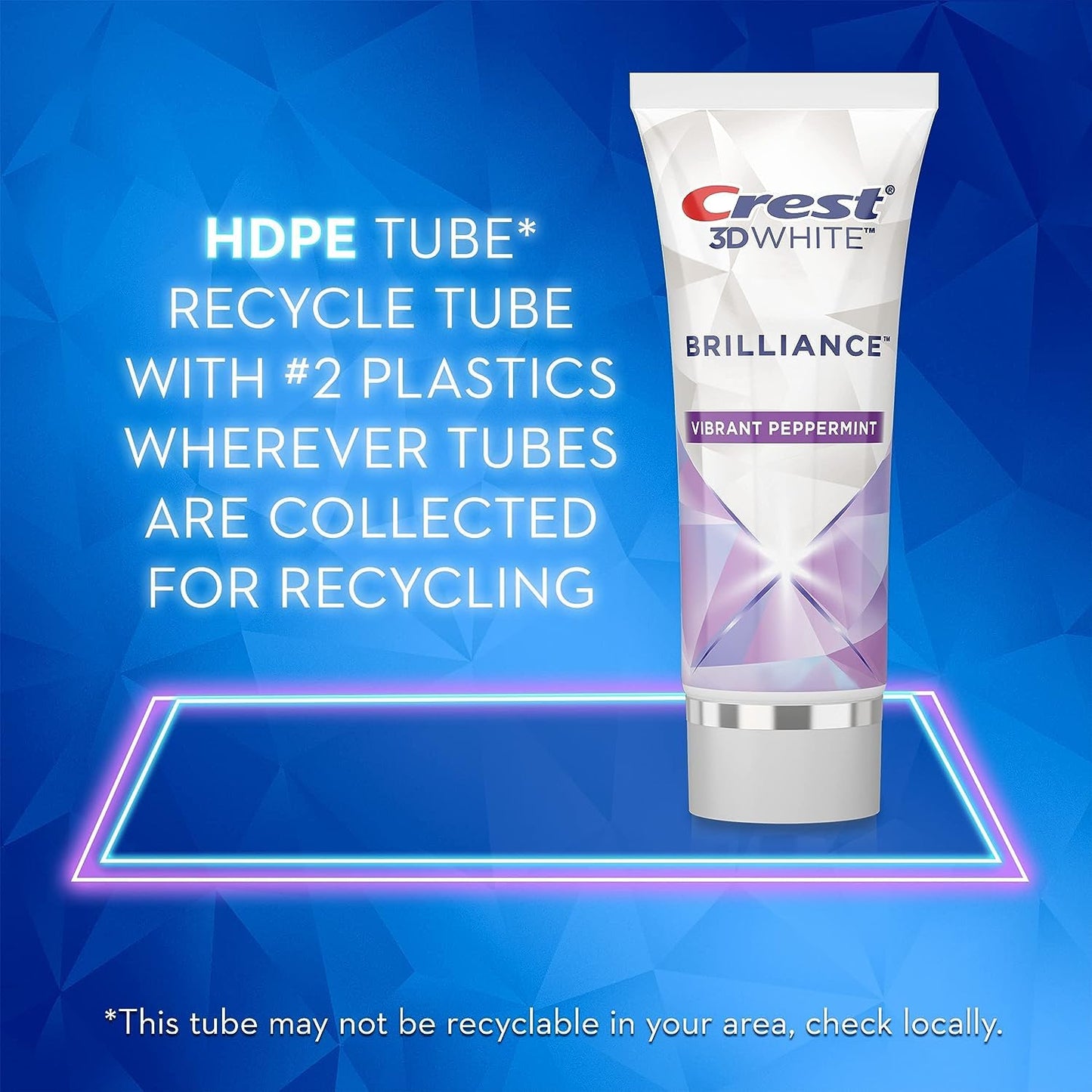 Crest 3D White Brilliance Toothpaste – Vibrant Peppermint – 3.5 oz (Pack of 3)