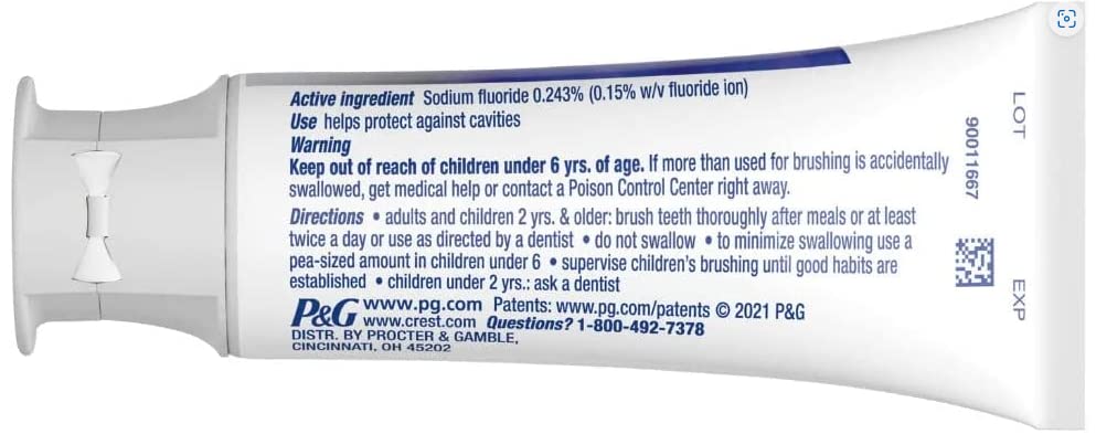 Crest 3D White Charcoal Toothpaste – Enamel Safe, 2.7 oz (76 g) Pack of 2