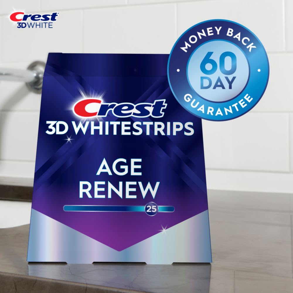 Crest 3D Whitestrips Age Renew – Teeth Whitening Kit, 21 Treatments, 42 Strips | Crest 3DWhite Teeth Whitening Strips