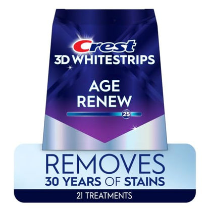 Crest 3D Whitestrips Age Renew – Teeth Whitening Kit, 21 Treatments, 42 Strips | Crest 3DWhite Teeth Whitening Strips