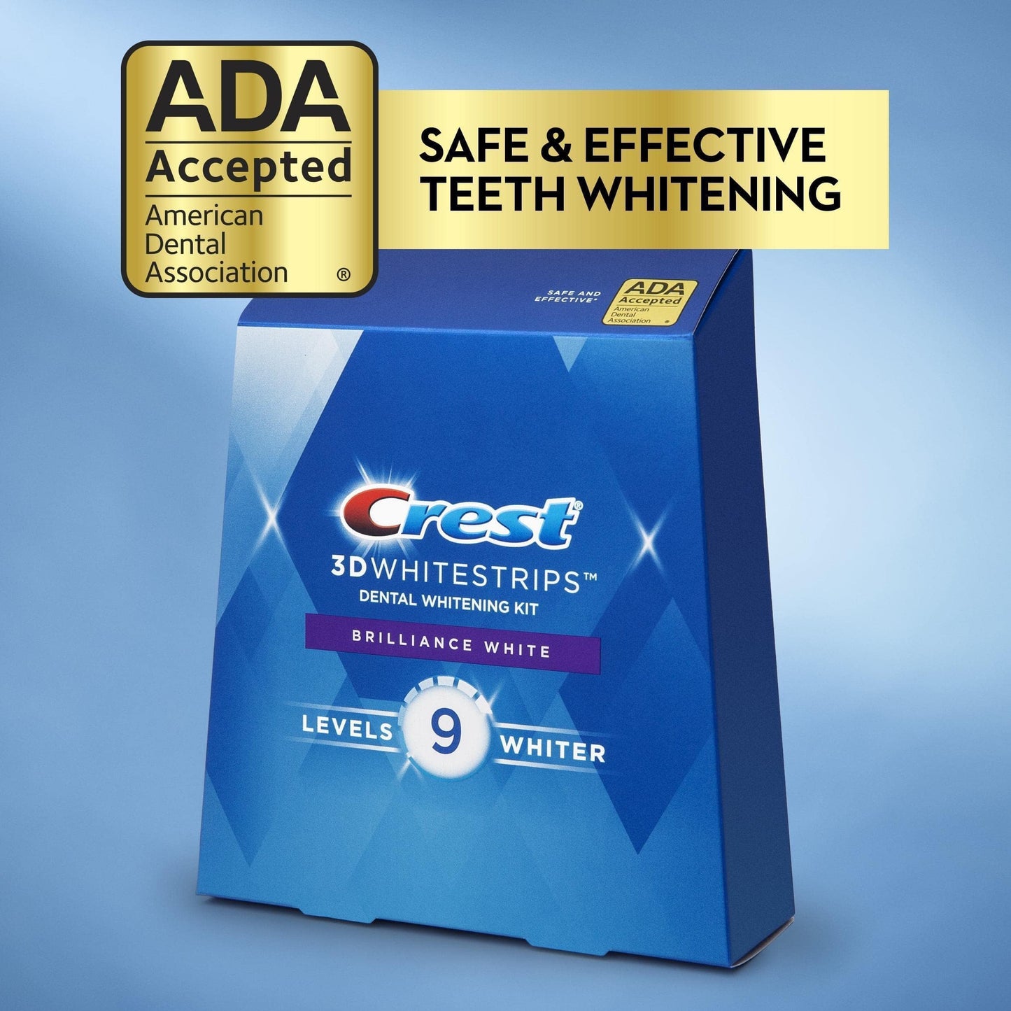 Crest 3D Whitestrips Brilliance White – 32 Strips (16 Treatments, Upper & Lower)
